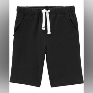 NWT Carter's Black Kids Shorts with White Drawstring